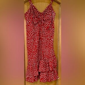 Lamilus Red and White Polka Dot Short Mini Dress Size Small